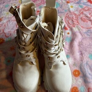 Stylish White Kids  Boots